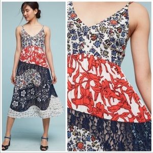 Maeve Anthropologie Isa Midi Floral Dress 8